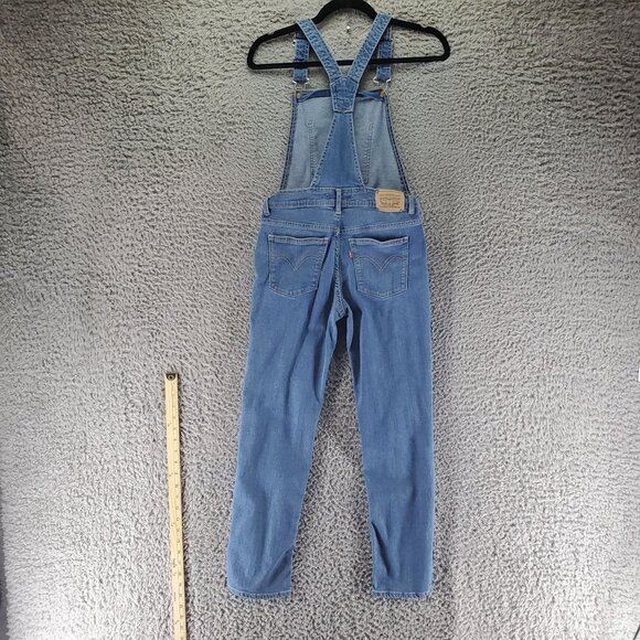 Levis Overalls Girls Size 14 Blue Denim Cotton Blend Pockets Adjustable Straps - Picture 9 of 11
